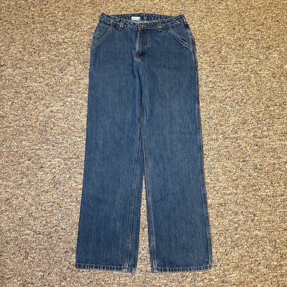 Carhartt WB013 VIO Women’s 8x32 Blue denim Jeans Dungaree Carpenter work - Picture 1 of 7